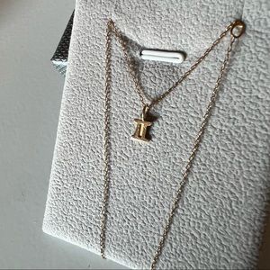 BONY LEVY 14K YELLOW GOLD PETITE HOROSCOPE PENDANT NECKLACE GEMINI NWT